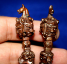 Blessing Kilaya 3 face Wrathfull Horse brown, size 6,5 cm, Tibetan Holy Weapon 