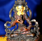 Blessing Vajrasatva Muka Lapis emas, Nepal, tinggi 9 cm 