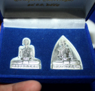 Blessing Rian Set LP Koon Silver Plated Wat Banrai BE 2553, Nakorn Ratchasima (2 pieces)