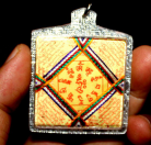 Blessing Buddha Padmasambava Mantras, White, Tibetan Amulet 