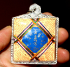 Blessing 4 arms Mahakala Mantras (white), Tibetan Amulet 