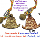 Blessing 7 Rich Lives Moon-Shaped Bell by Phra Arjarn O, Phetchabun