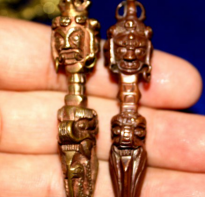 Blessing buddha Kilaya 3 face Wrathfull brown, size 6,5 cm, Tibetan Holy Weapon 