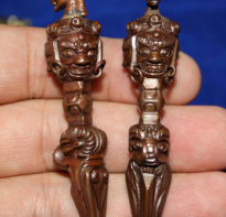Blessing buddha Kilaya 3 face Wrathfull Horse brown, size 6,5 cm, Tibetan Holy Weapon 