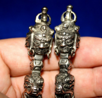 Blessing buddha Kilaya 3 Face Wrathfull Black, Size 6,5 cm, Tibetan Holy Weapon 