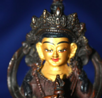 Blessing buddha Vajrasatva Muka Lapis emas, Nepal, tinggi 9 cm 