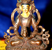 Blessing buddha Buddha Amitayus Buddha Panjang umur, Muka Lapis Emas, tinggi 10 cm 
