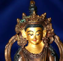 Blessing buddha Buddha Amitayus Buddha Panjang umur, Muka Lapis Emas, tinggi 10 cm 