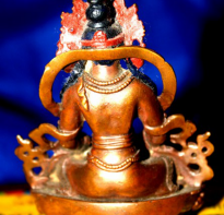 Blessing buddha Buddha Amitayus Buddha Panjang umur, Muka Lapis Emas, tinggi 10 cm 