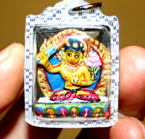 Blessing buddha Manjusri, Tibetan Amulet 