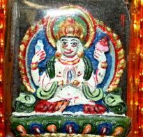 Blessing buddha Zhen Re Zig Four Arms, Tibetan Amulet 