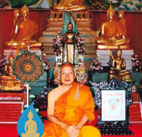 Blessing buddha phra Pidta 1st Batch Lp Maha Surasak, Wat Pradoo, Samut Songkham, 