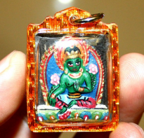 Blessing buddha Green Tara , Tibetan Amulet 