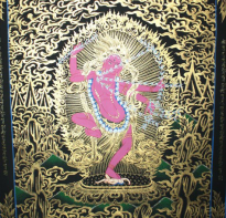Blessing buddha Thangka Bhagavati Kurukulla, Hand Made, Ukuran : panjang 78 cm x 62 cm 