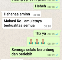 Blessing buddha testi pembeli yang membeli Green Wax Ajhan O