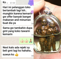 Blessing buddha testi worshiper pengguna amulet Gumanthong kembar Ajhan O 