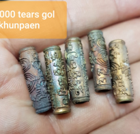 Blessing buddha Takrud Golden Face 100,000 Tears (Version Fulfillment & Success) by Phra Arjarn O, Phetchabun