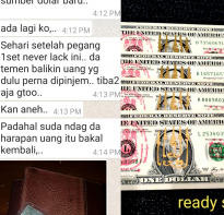 Blessing buddha Testimony 4 Billionaire One Dollar Bill (Version Lp. Kong Give Richness) by Phra Arjarn O Petchabun.