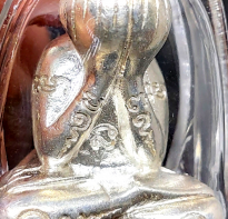 Blessing buddha Phra Pidta Maharangap, Silver Pure Material, BE.2561 Ajahn Teelek Samnak PaTiBat Tham wat Khao SuNaM