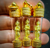 Blessing buddha Thao Wessuwan Asura Deva Takrut Gold Micron