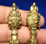 BlessingBuddha.Com Kilaya 3 face Wrathfull Gold, size 6,5 cm, Tibetan Holy Weapon  